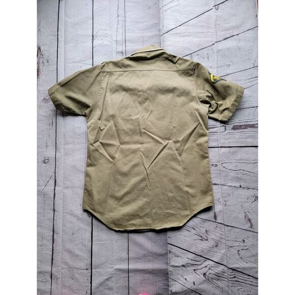 Vintage US Army Military Shirt Sz Small Tan Army Uniform Vietnam Read - Picture 8 of 8